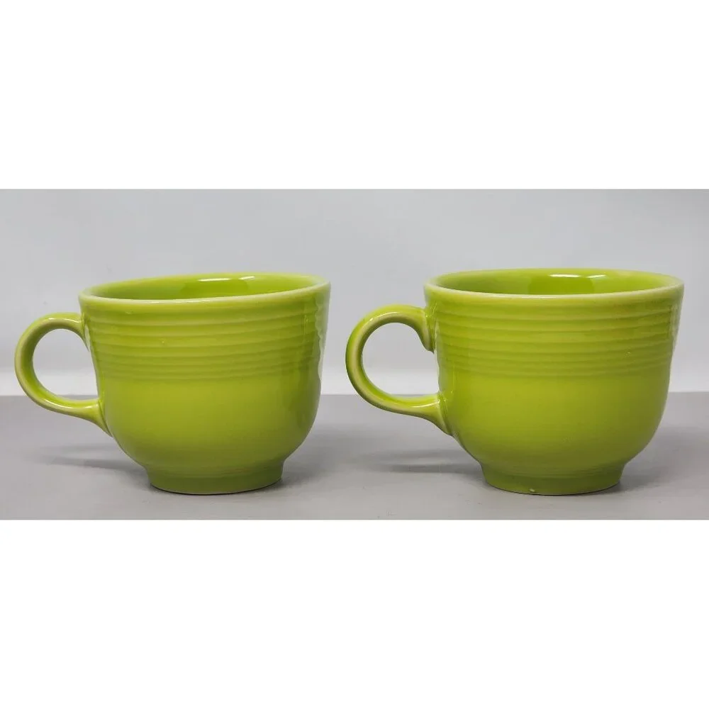 Set Of 5 Homer Laughlin Fiestaware Assorted Colored Ceramic Mugs‎ With Handle